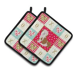 CK5842PTHD 7.5 x 7.5 in. Havanese No.2 Love Pair of Pot Holders