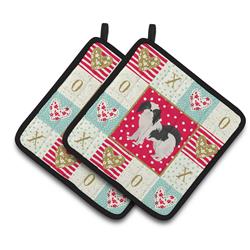 CK5849PTHD 7.5 x 7.5 in. Japanese Chin No.2 Love Pair of Pot Holders