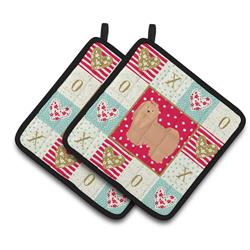 CK5856PTHD 7.5 x 7.5 in. Lhasa Apso No.1 Love Pair of Pot Holders