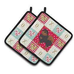 CK5878PTHD 7.5 x 7.5 in. Pomeranian No.2 Love Pair of Pot Holders