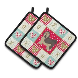 CK5888PTHD 7.5 x 7.5 in. Russian Lapdog Love Pair of Pot Holders