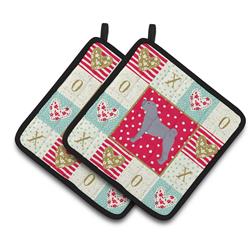 CK5893PTHD 7.5 x 7.5 in. Shar Pei No.1 Love Pair of Pot Holders