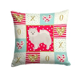 14 x 3 x 14 in. Japanese Spitz Love Fabric Decorative Pillow