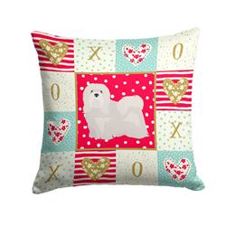 Picture of Carolines Treasures CK5857PW1414 14 x 3 x 14 in. Lhasa Apso No.2 Love Fabric Decorative Pillow