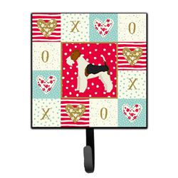 4.25 x 1 x 7 in. Fox Terrier Love Leash or Key Holder