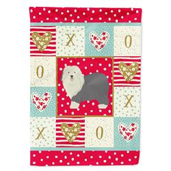 CK5942GF 11 x 0.01 x 15 in. Old English Sheepdog Love Garden Flag