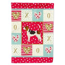 28 x 0.01 x 40 in. Beagle Love Canvas House Flag