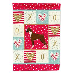 28 x 0.01 x 40 in. Boxer Love Canvas House Flag
