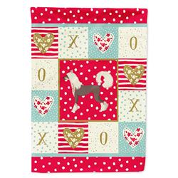 28 x 0.01 x 40 in. Chinese Crested Love Canvas House Flag