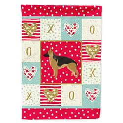 28 x 0.01 x 40 in. German Shepherd Love Canvas House Flag