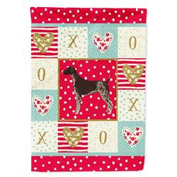 28 x 0.01 x 40 in. German Shorthaired Pointer Love Canvas House Flag