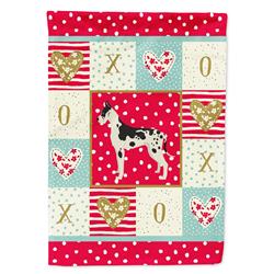 28 x 0.01 x 40 in. Great Dane Love Canvas House Flag