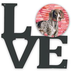 Picture of Carolines Treasures BB9728WALV 11.5 x 11.75 in. German Shorthaired Pointer Love Metal Artwork Wall Decor