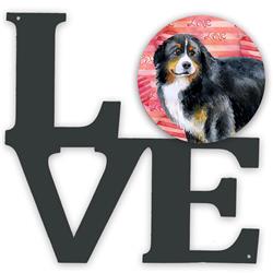 Picture of Carolines Treasures BB9732WALV 11.5 x 11.75 in. Bernese Mountain Dog Love Metal Artwork Wall Decor