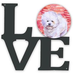 Picture of Carolines Treasures BB9735WALV 11.5 x 11.75 in. Bichon Frise Love Metal Artwork Wall Decor