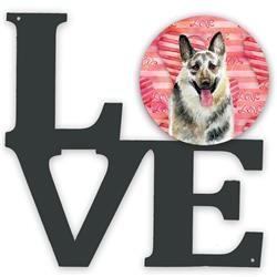 Picture of Carolines Treasures BB9736WALV 11.5 x 11.75 in. East-European Shepherd Love Metal Artwork Wall Decor