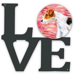 Picture of Carolines Treasures BB9737WALV 11.5 x 11.75 in. Fox Terrier Love Metal Artwork Wall Decor