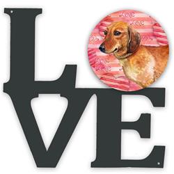 Picture of Carolines Treasures BB9739WALV 11.5 x 11.75 in. Dachshund Love Metal Artwork Wall Decor