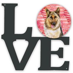 11.5 x 11.75 in. German Shepherd Love Metal Artwork Wall Decor