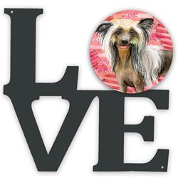 Picture of Carolines Treasures BB9746WALV 11.5 x 11.75 in. Chinese Crested Love Metal Artwork Wall Decor