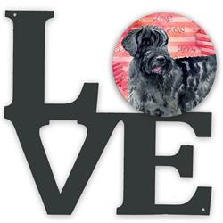 Picture of Carolines Treasures BB9747WALV 11.5 x 11.75 in. Giant Schnauzer Love Metal Artwork Wall Decor