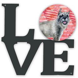 Picture of Carolines Treasures BB9749WALV 11.5 x 11.75 in. Schnauzer Love Metal Artwork Wall Decor