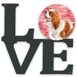 11.5 x 11.75 in. Cavalier Spaniel Love Metal Artwork Wall Decor