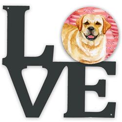 Picture of Carolines Treasures BB9751WALV 11.5 x 11.75 in. Golden Retriever Love Metal Artwork Wall Decor