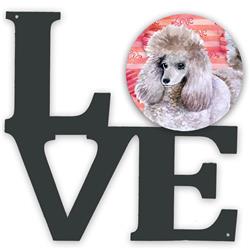 Picture of Carolines Treasures BB9752WALV 11.5 x 11.75 in. Poodle Love Metal Artwork Wall Decor