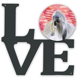 Picture of Carolines Treasures BB9753WALV 11.5 x 11.75 in. Shih Tzu Love Metal Artwork Wall Decor