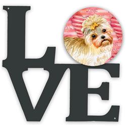 11.5 x 11.75 in. Morkie Love Metal Artwork Wall Decor