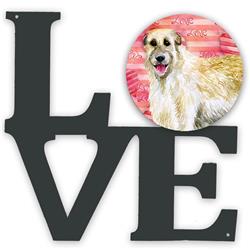 11.5 x 11.75 in. Irish Wolfhound Love Metal Artwork Wall Decor