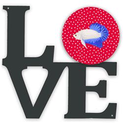 11.5 x 11.75 in. Plakat Betta Love Metal Artwork Wall Decor