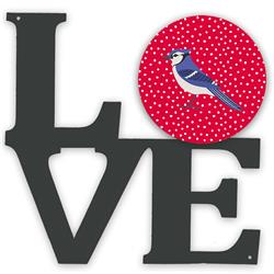 11.5 x 11.75 in. Jay Bird Love Metal Artwork Wall Decor