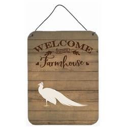 12 x 16 in. White Peacock Peafowl Welcome Wall or Door Hanging Prints