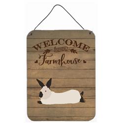 12 x 16 in. California White Rabbit Welcome Wall or Door Hanging Prints