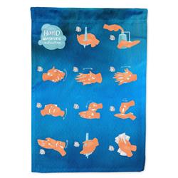 28 x 0.01 x 40 in. Hand Washing Instructions Canvas House Flag