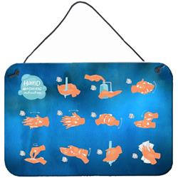 8 x 12 in. Hand Washing Instructions Wall or Door Hanging Prints