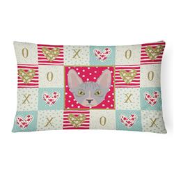 12 x 3 x 16 in. Bambino Cat Love Canvas Fabric Decorative Pillow