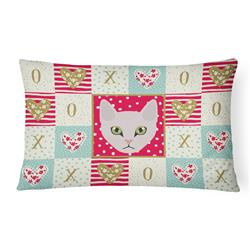 12 x 3 x 16 in. Burmilla Cat Love Canvas Fabric Decorative Pillow
