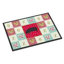 18 x 27 in. Devon Large Black Pig Love Indoor or Outdoor Mat