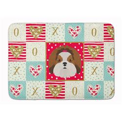 19 x 27 in. Imperial Shih Tzu Love Machine Washable Memory Foam Mat