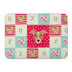 19 x 27 in. Italian Greyhound Love Machine Washable Memory Foam Mat