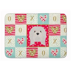 19 x 27 in. Lhasa Apso Love Machine Washable Memory Foam Mat