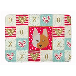 19 x 27 in. Nordic Spitz Love Machine Washable Memory Foam Mat