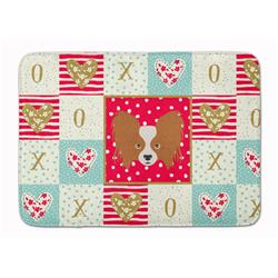 19 x 27 in. Papillon Love Machine Washable Memory Foam Mat