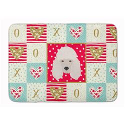 19 x 27 in. Poodle Love Machine Washable Memory Foam Mat