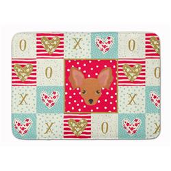 19 x 27 in. Russian Tor Terrier Love Machine Washable Memory Foam Mat