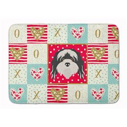 19 x 27 in. Tibetan Terrier Love Machine Washable Memory Foam Mat