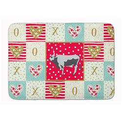 19 x 27 in. Hungarian Grey Steppe Cow Love Machine Washable Memory Foam Mat